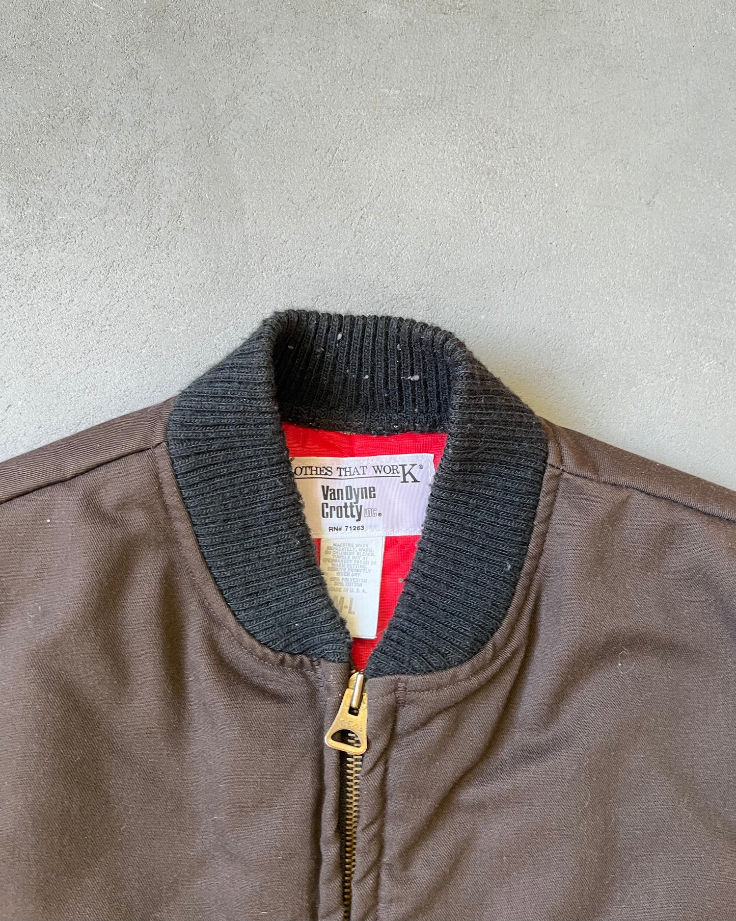 1980s - Brown Work Vest - M