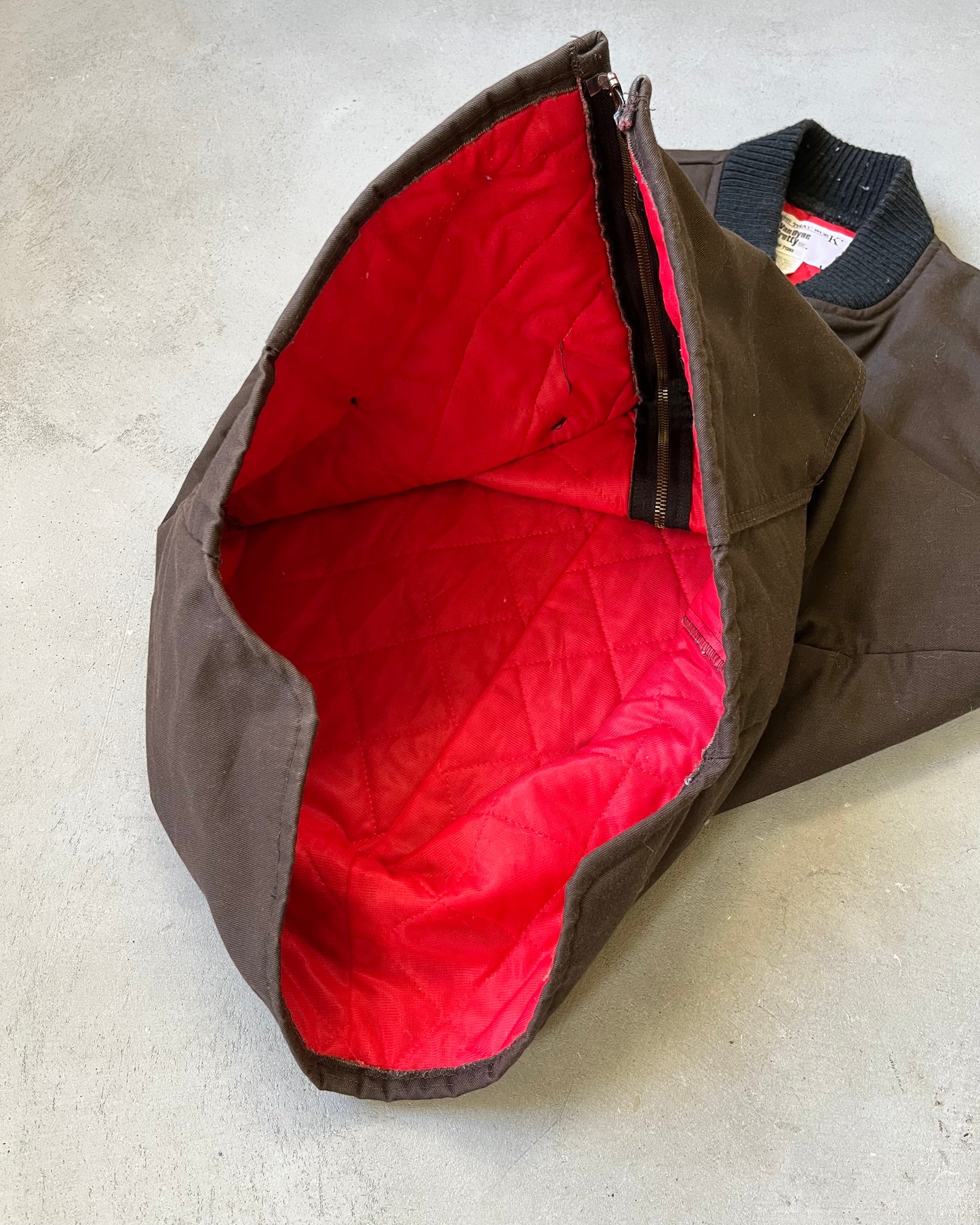 1980s - Brown Work Vest - M