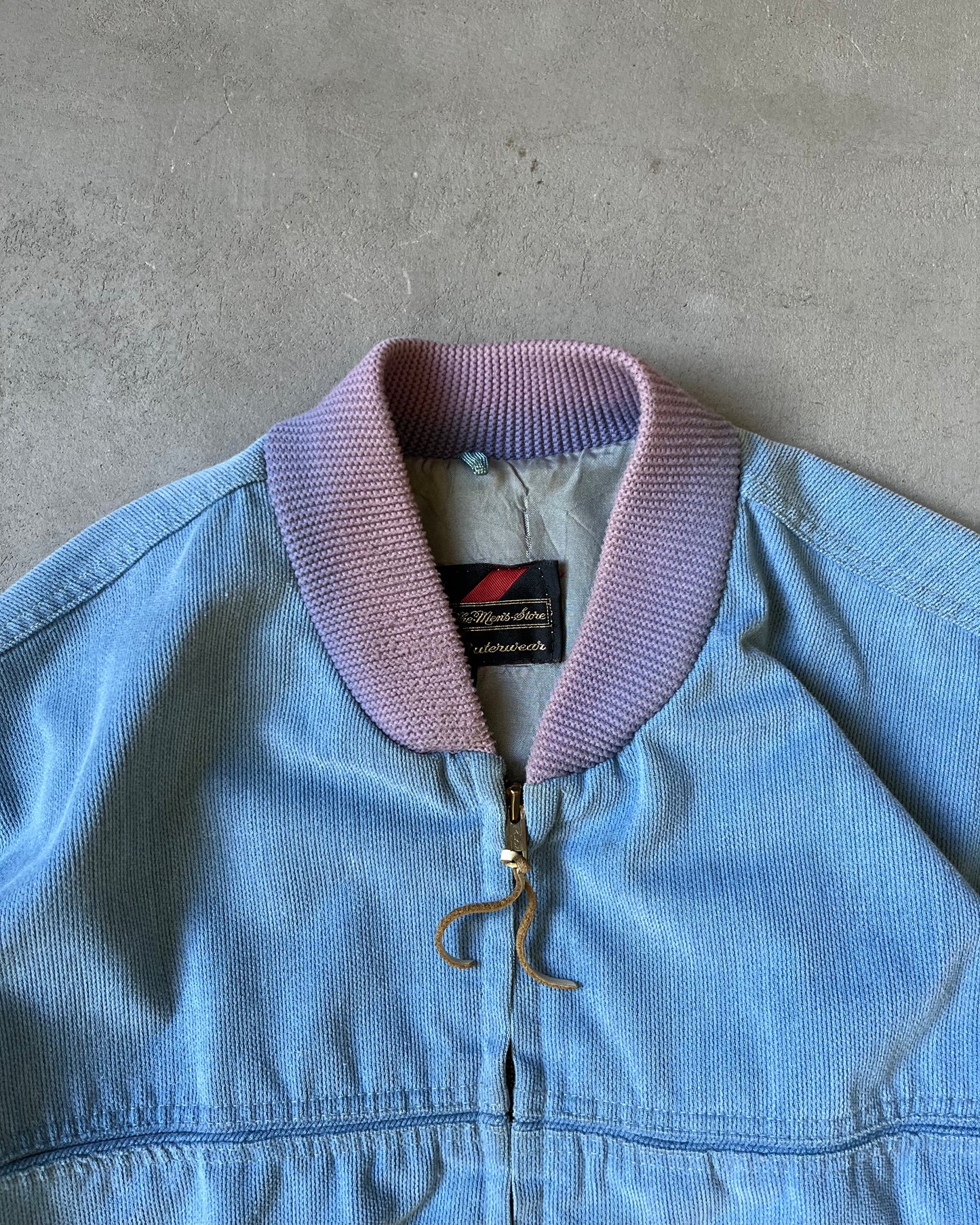 1970s - Faded Blue Bomber Jacket - S