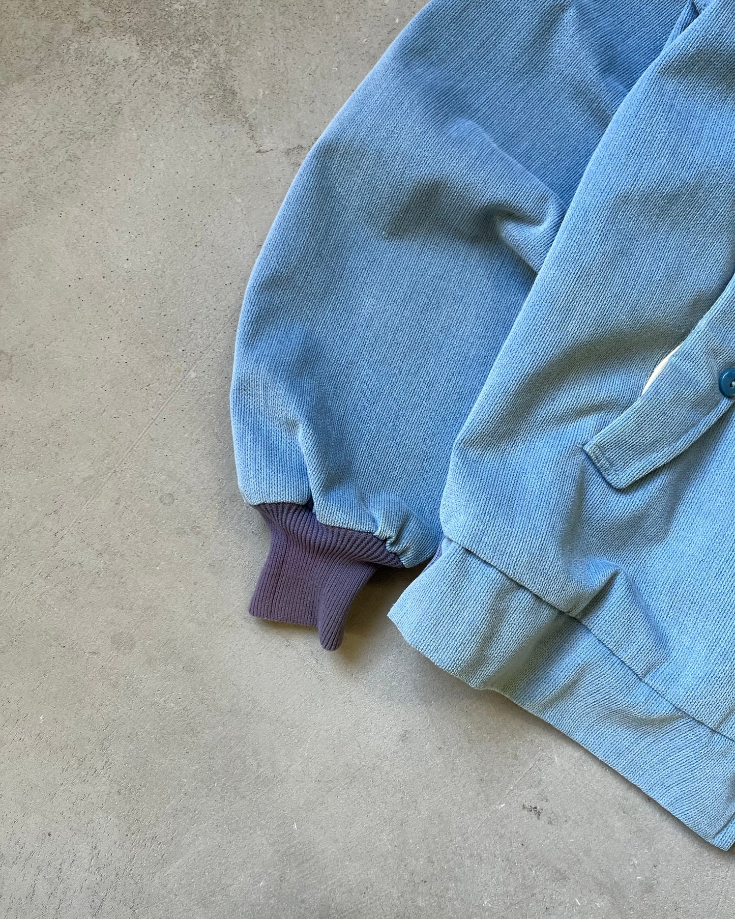 1970s - Faded Blue Bomber Jacket - S