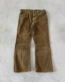 1970s - Faded Brown Corduroy Bootcut Pants - 35