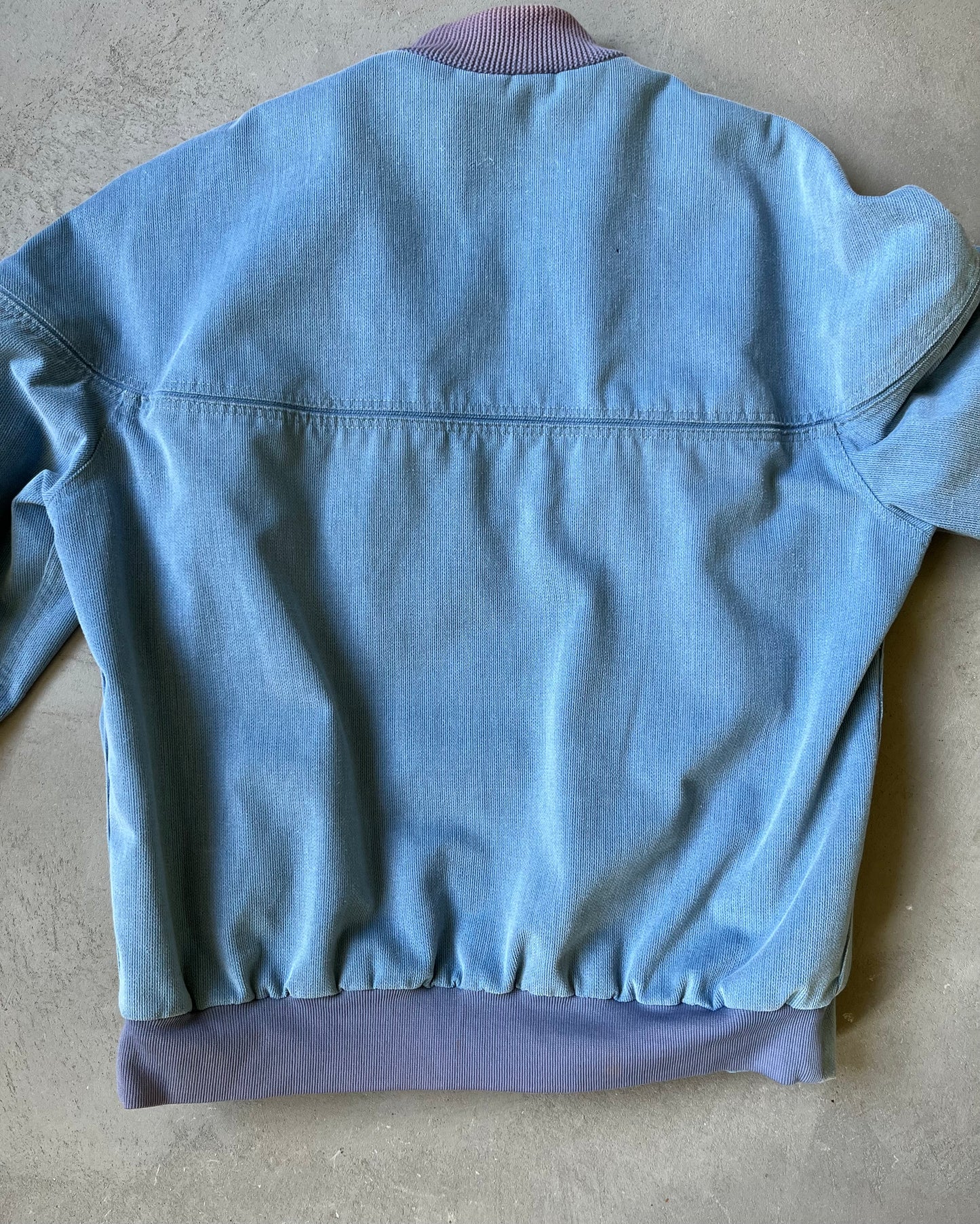 1970s - Faded Blue Bomber Jacket - S