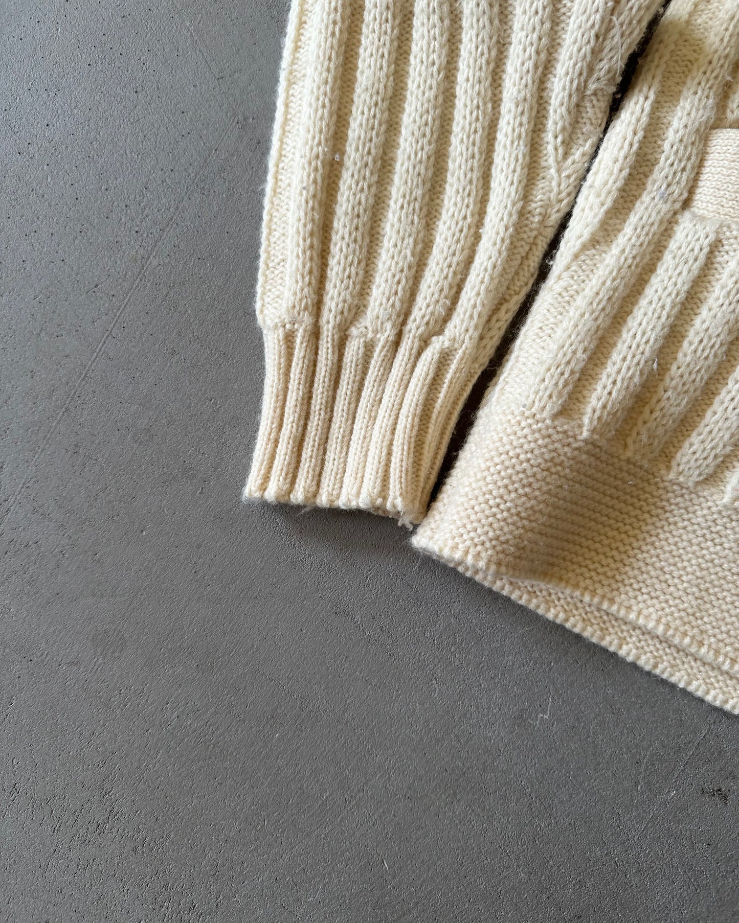 1970s - Cream Prince Bellin Hockey Cardigan - M