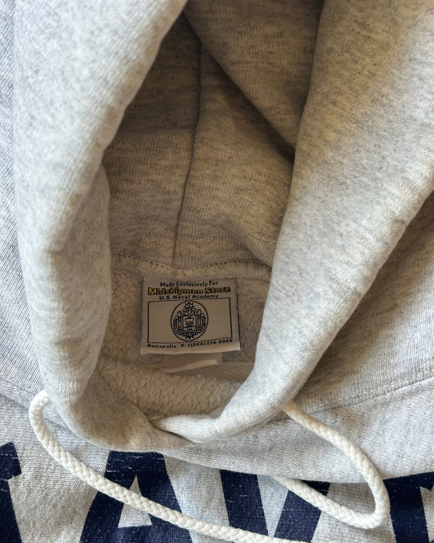 1990s - Athletic Grey U.S. Naval Academy Hoodie - L