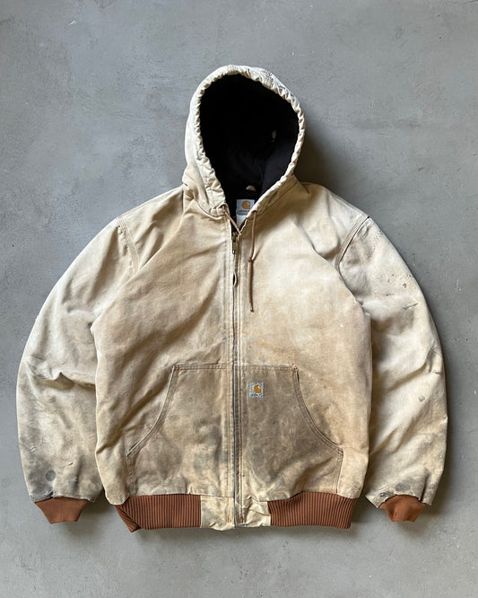 1990s - Distressed Carhartt Hooded Jacket - XL