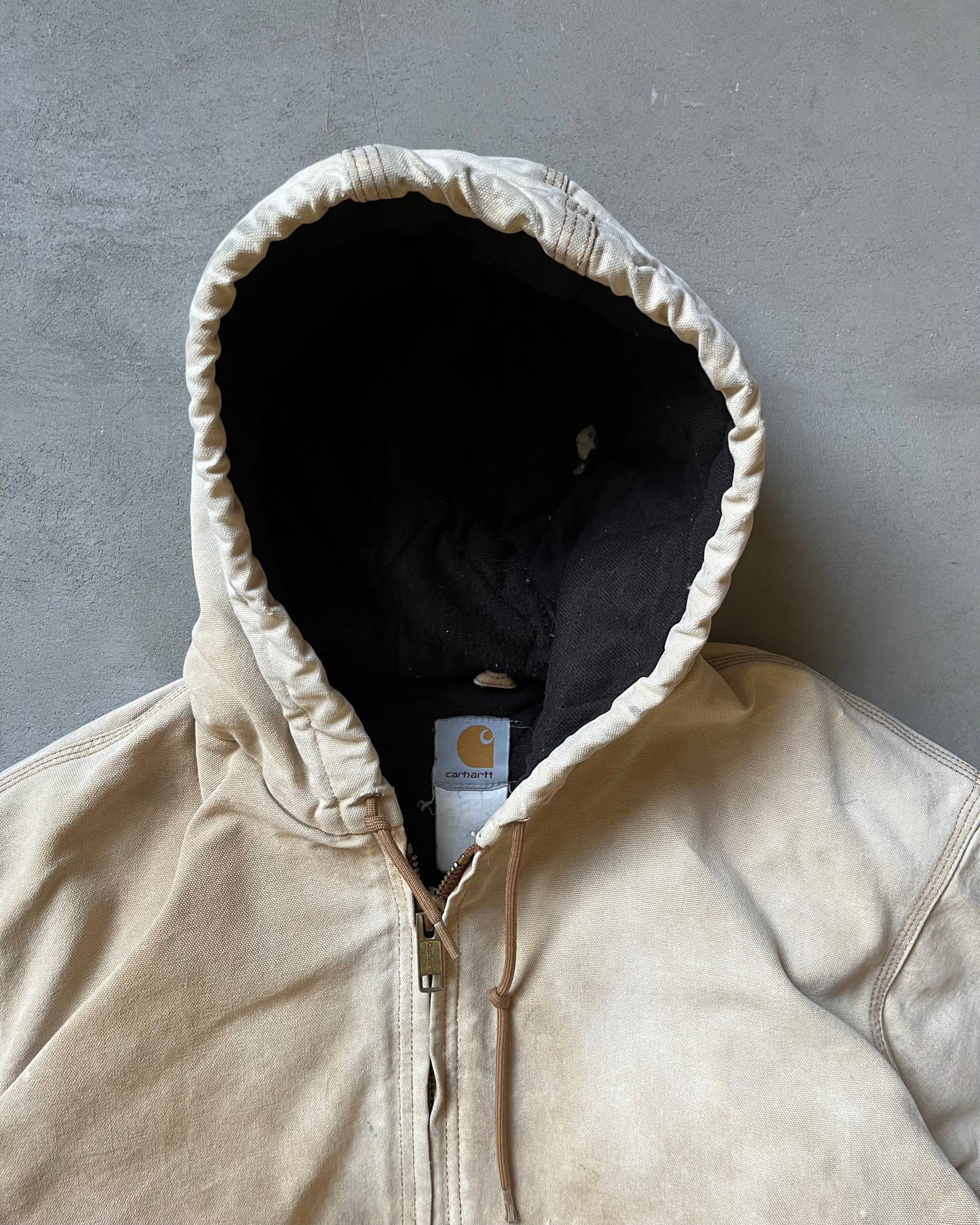 1990s - Distressed Carhartt Hooded Jacket - XL