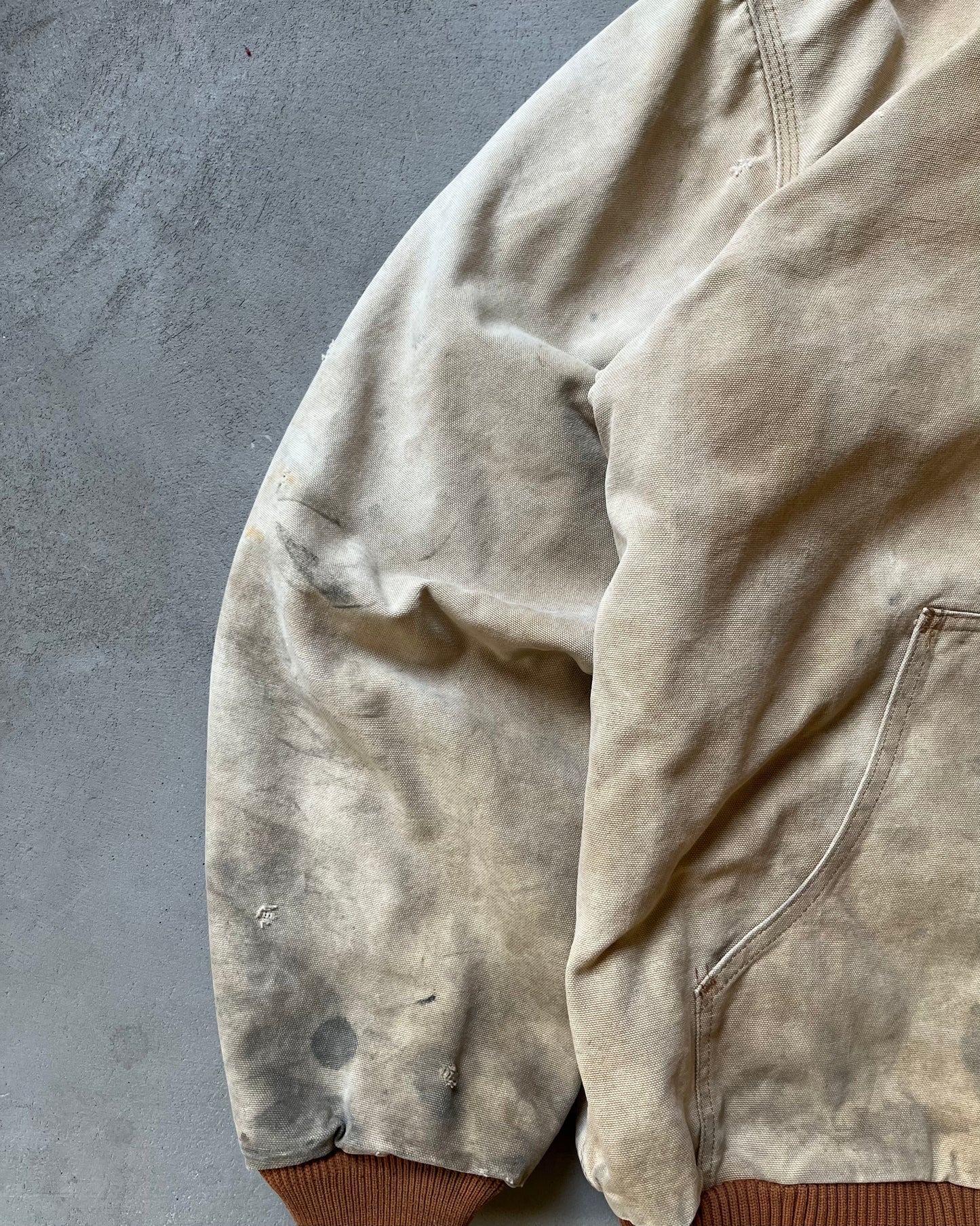 1990s - Distressed Carhartt Hooded Jacket - XL