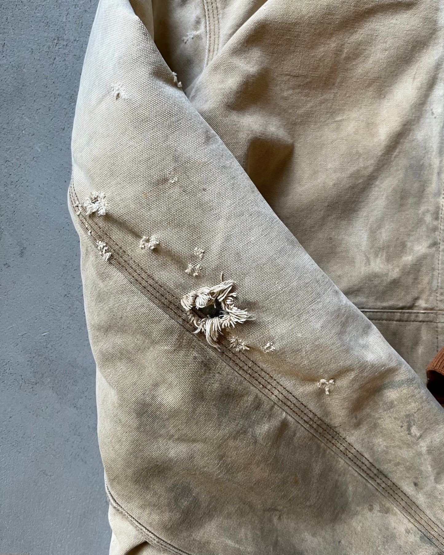 1990s - Distressed Carhartt Hooded Jacket - XL