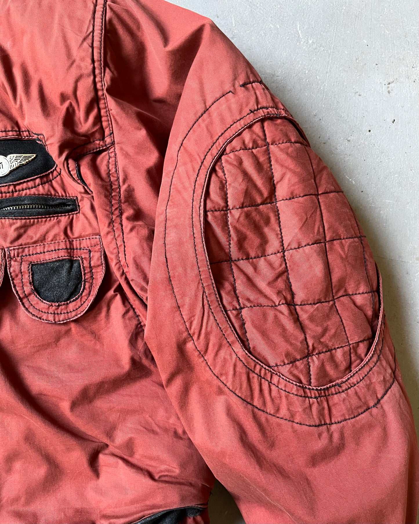 1990s - Orange Euro Utility Cropped Jacket - L/XL