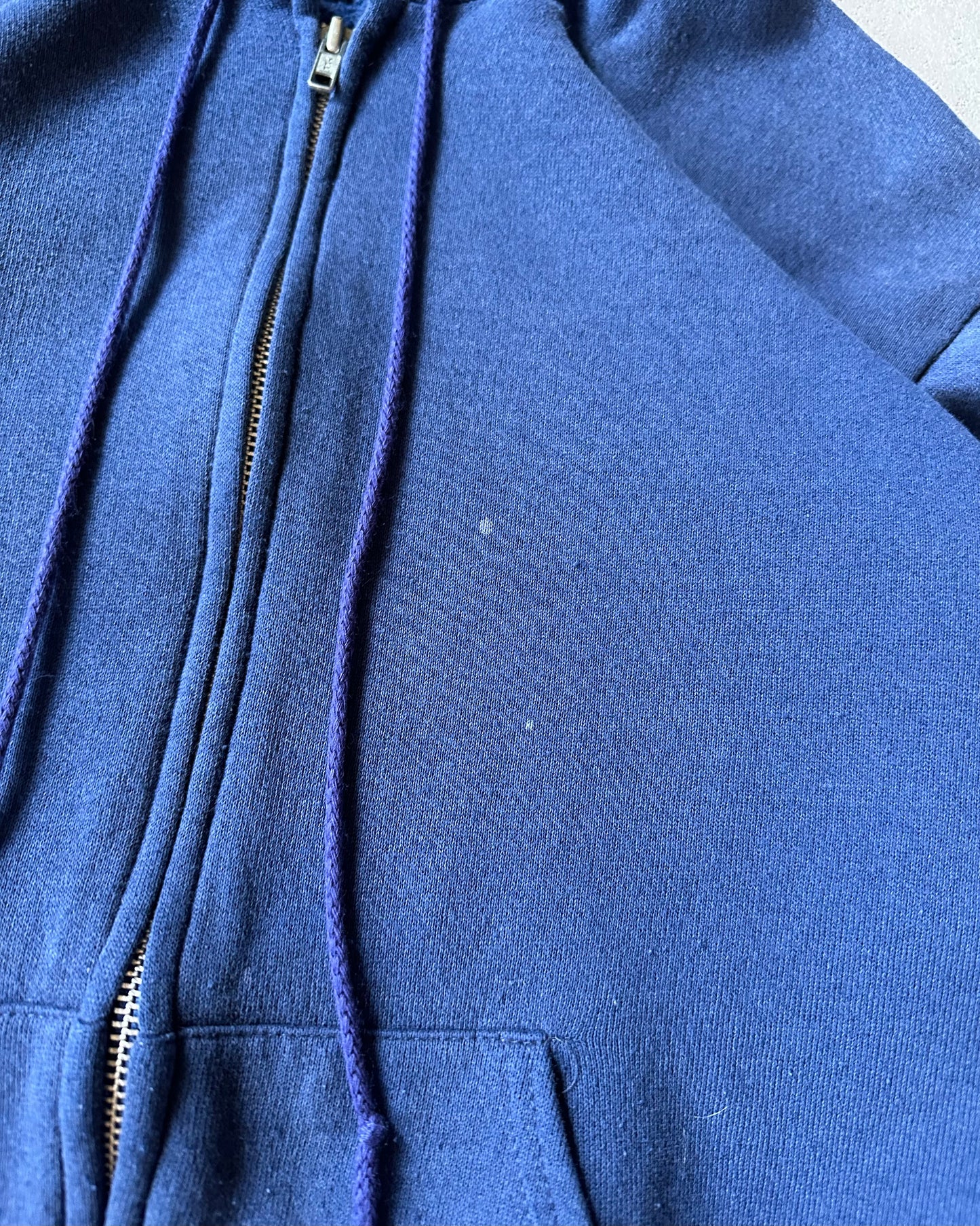 1990s - Navy Lee Zip-Up Hoodie - S