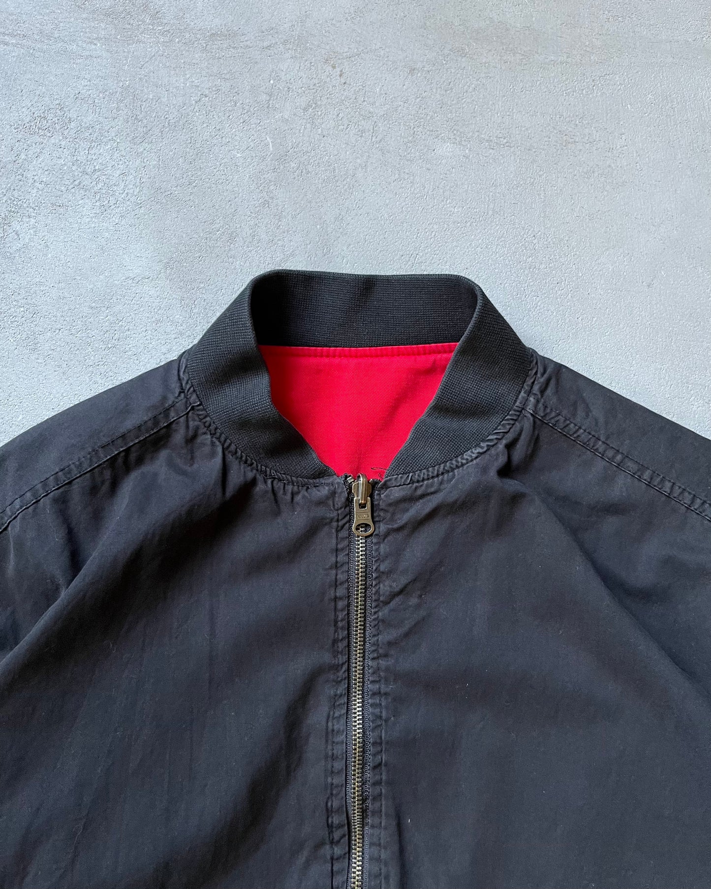1990s - Black/Red Marlboro Reversible Bomber Jacket - S