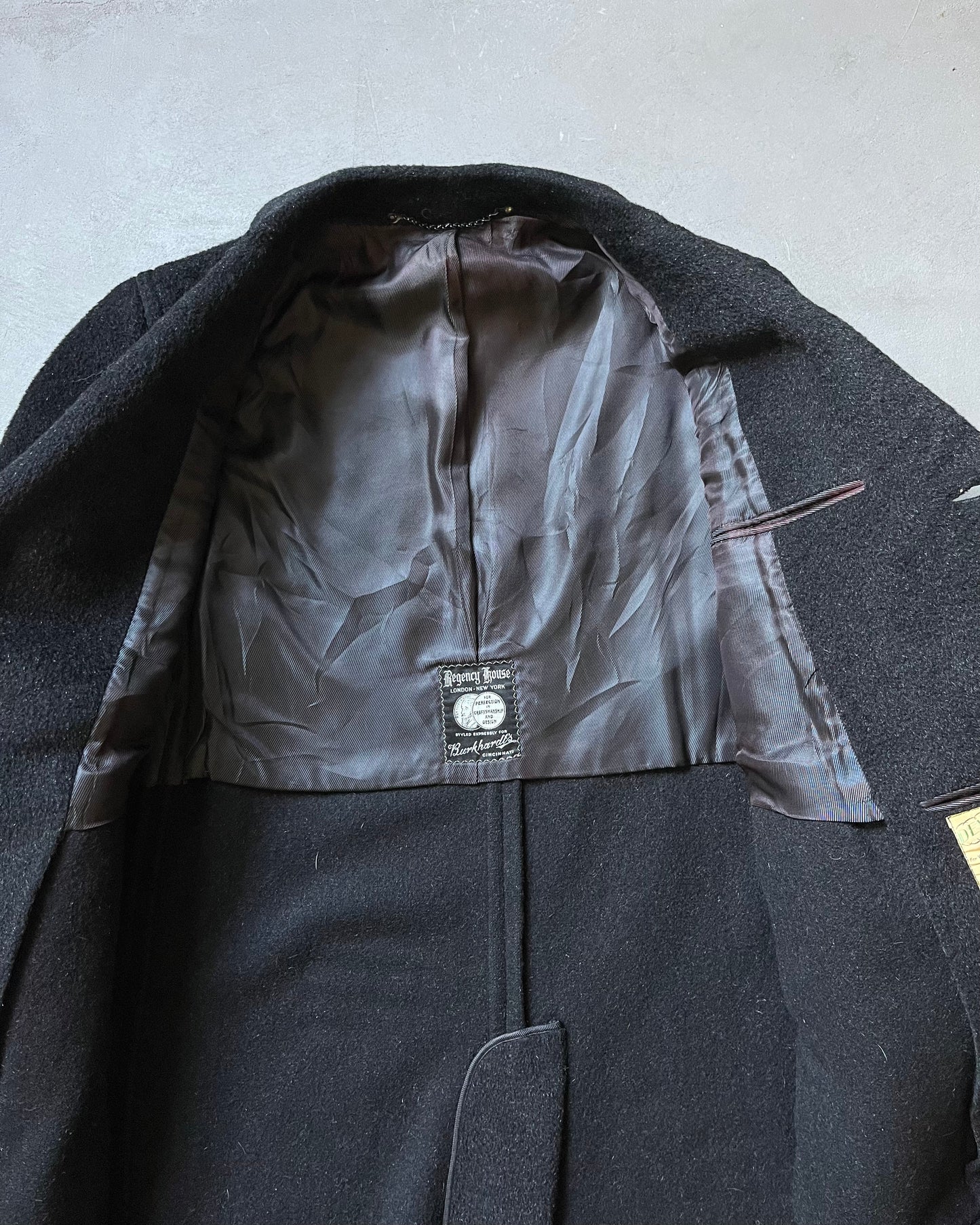 1950s - Black Dewmoor Wool Coat - M