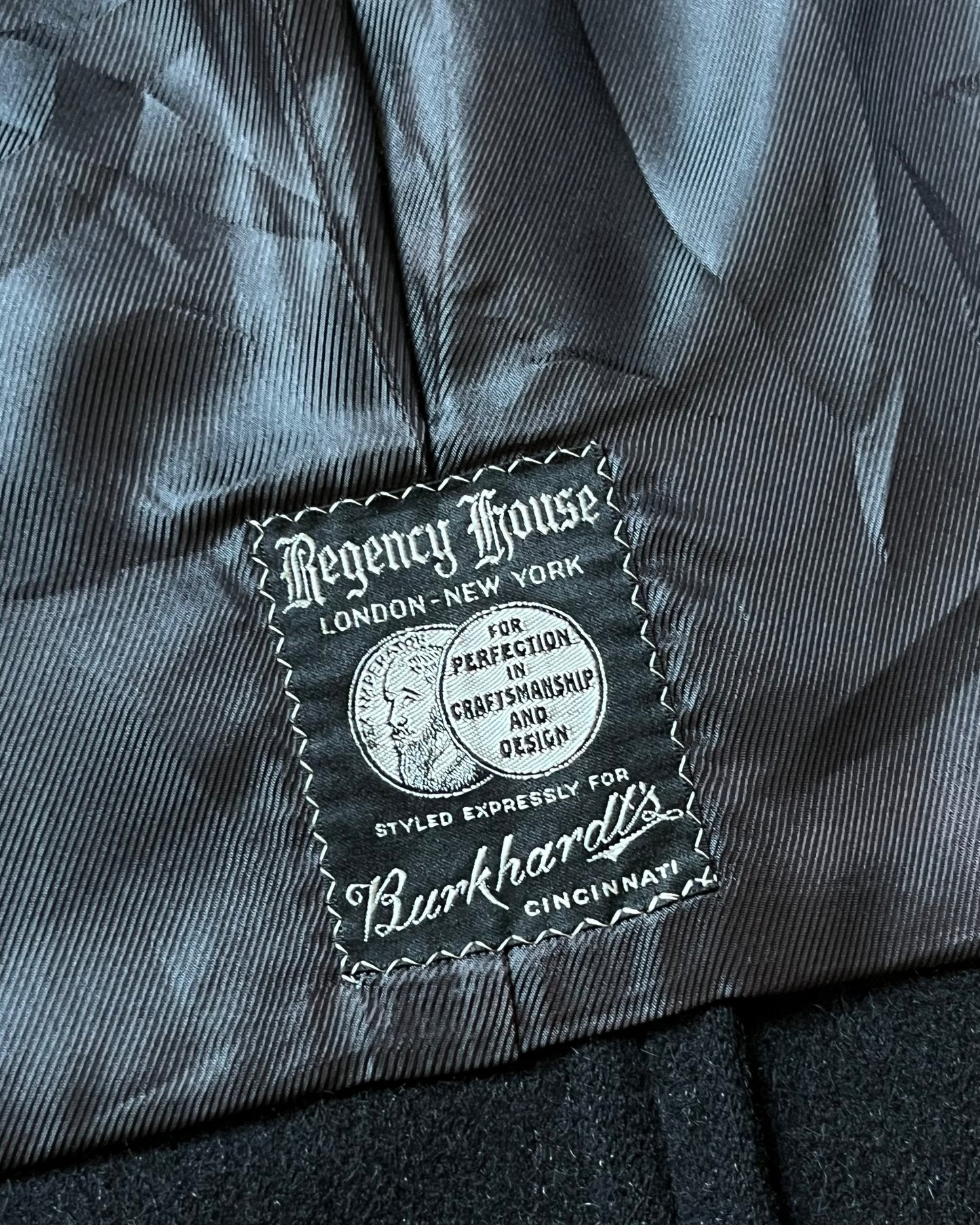 1950s - Black Dewmoor Wool Coat - M