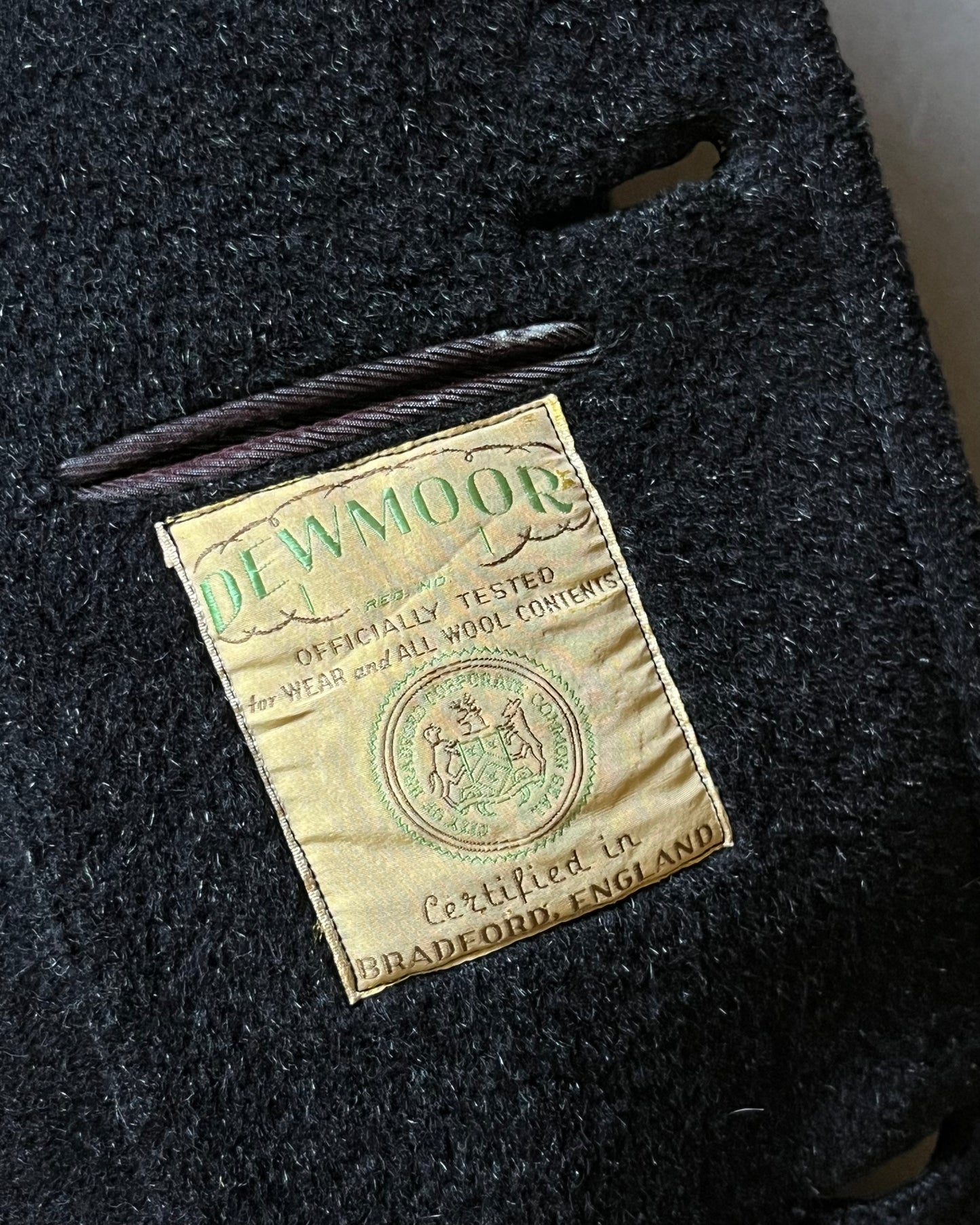 1950s - Black Dewmoor Wool Coat - M
