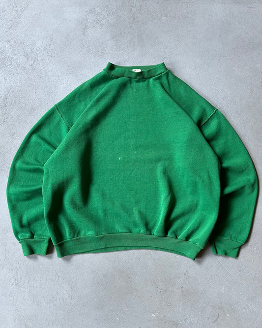 1970s - Distressed Kelly Green Russell Crewneck - M