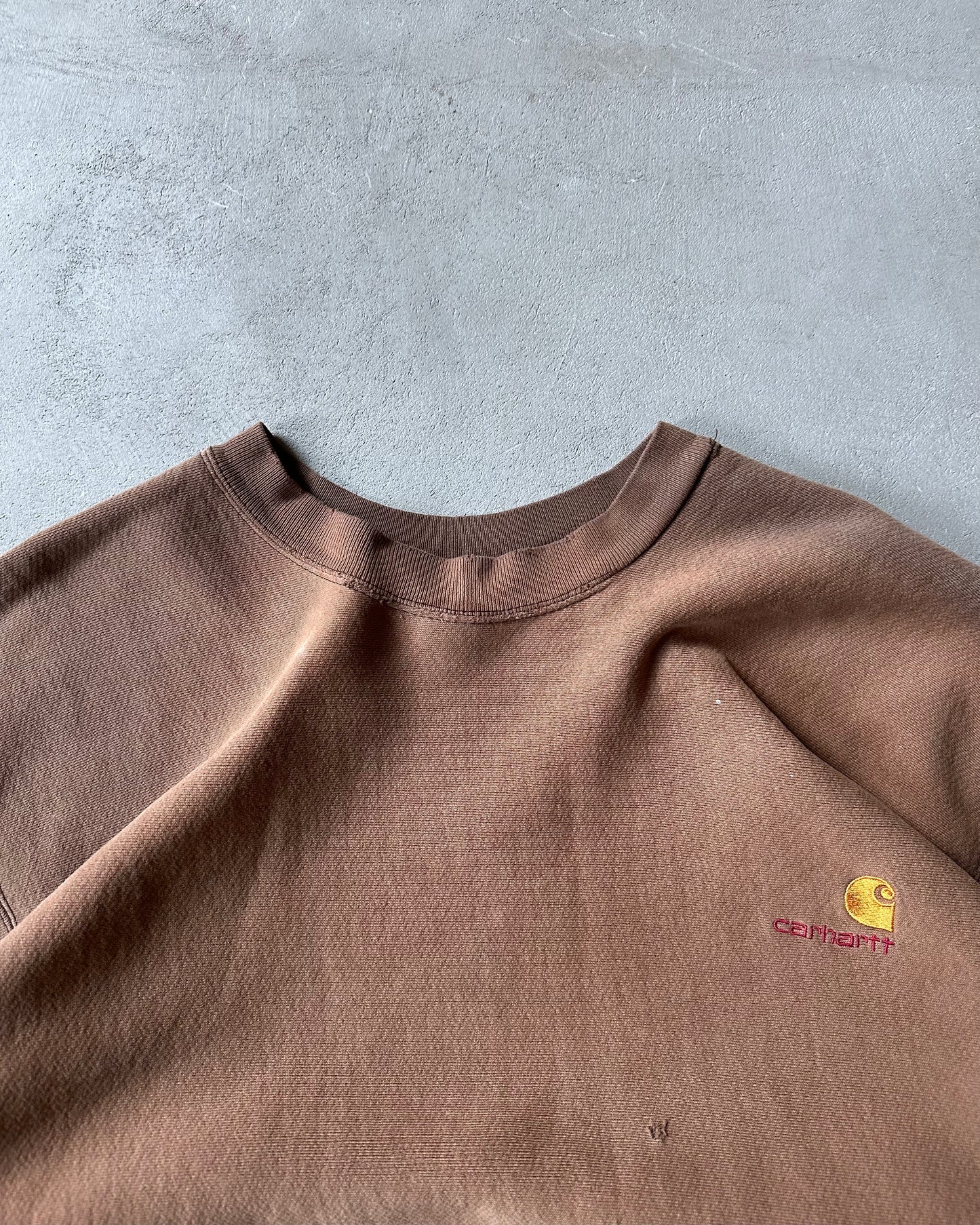 1990s - Distressed Brown Carhartt Crewneck - XXL