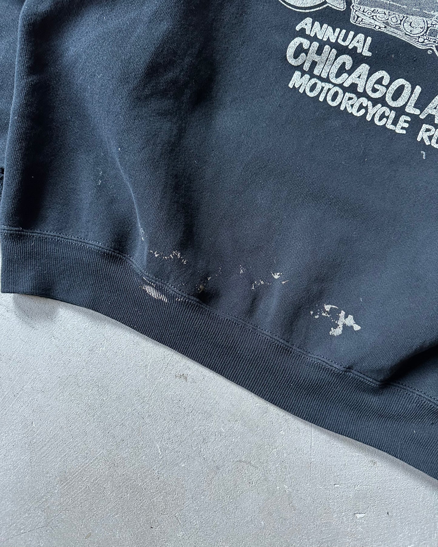 1980s - Distressed Black Toys For Tots Crewneck - L