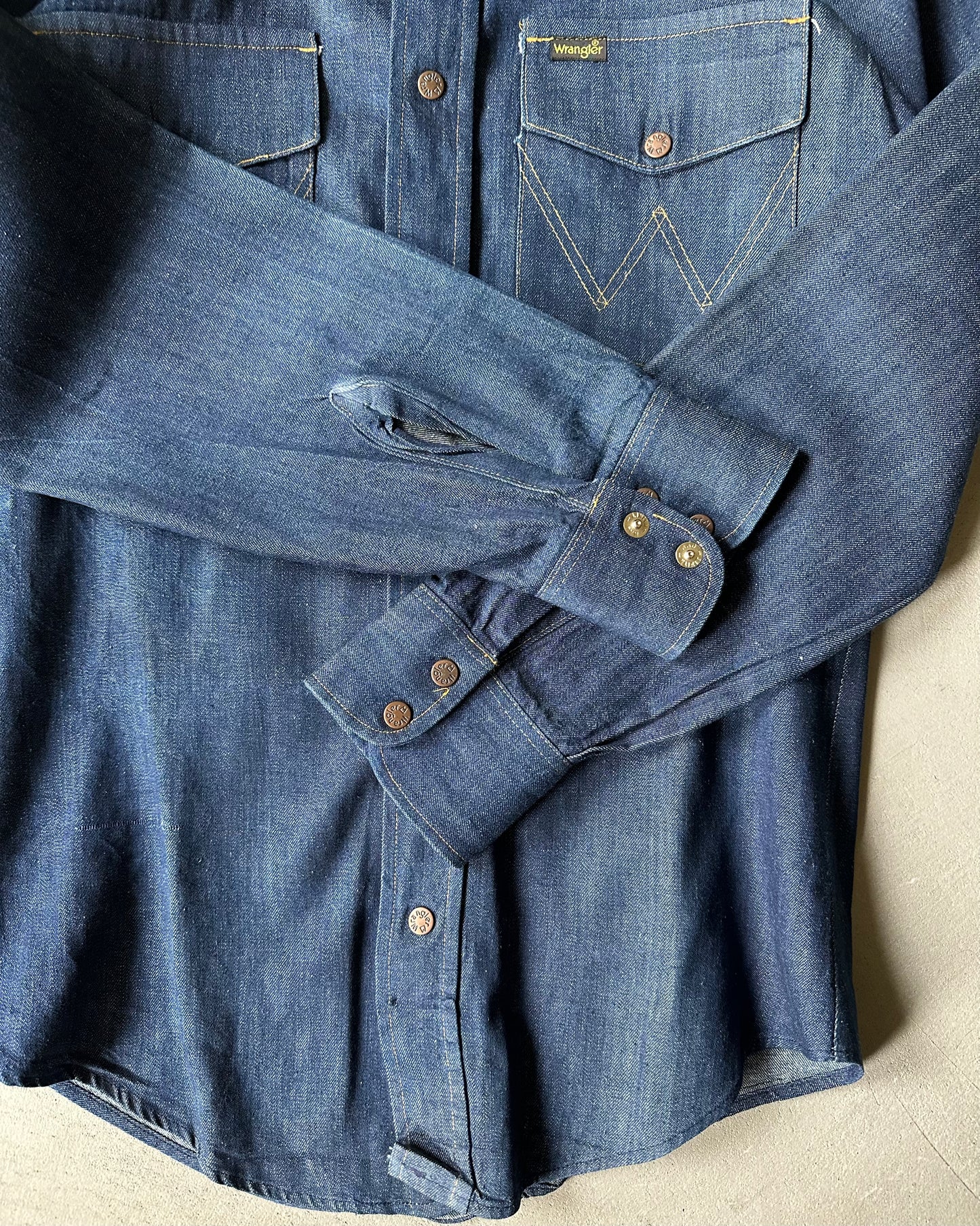 1980s - NWT Wrangler Denim Shirt - S