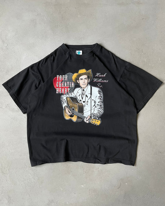 1990s - Black Hank William Sr. T-Shirt - XL