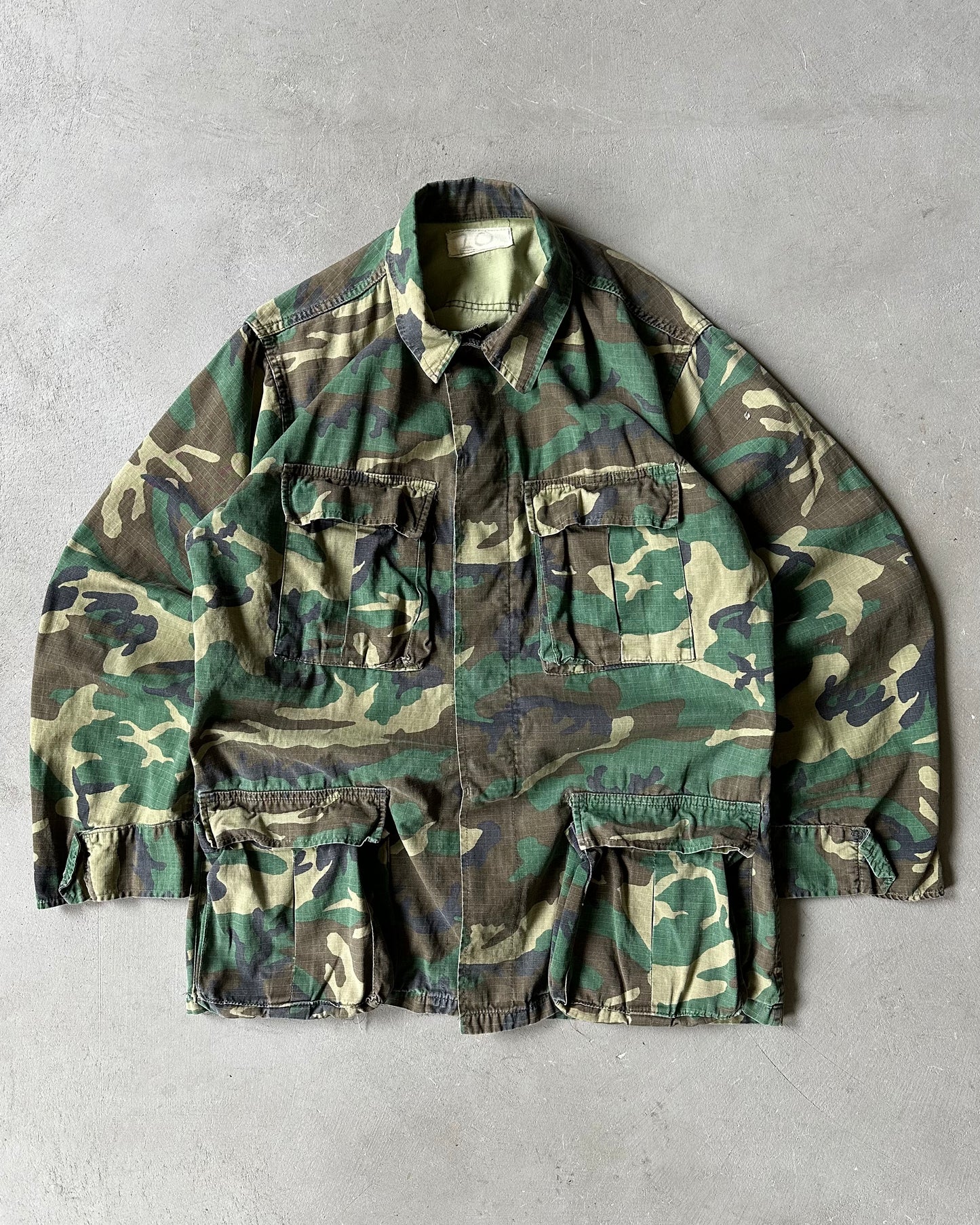 1970s - Camo Military Jungle Overshirt - M/L