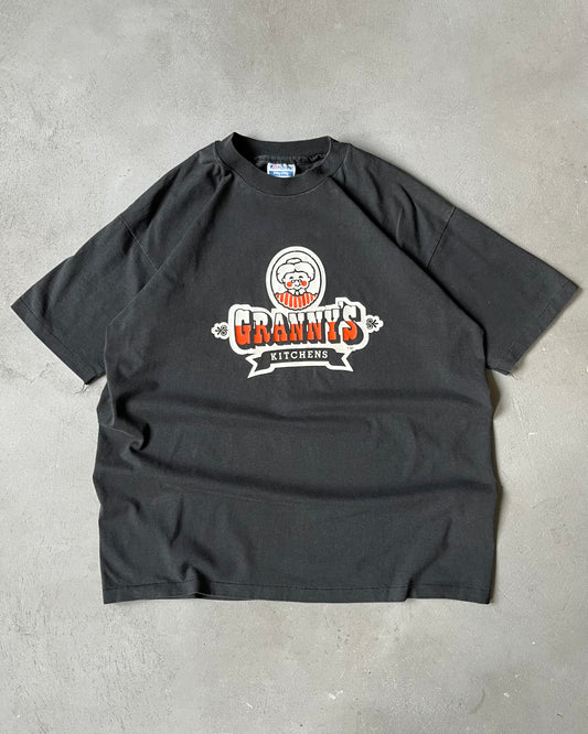 1980s - Faded Black Granny's T-Shirt - L