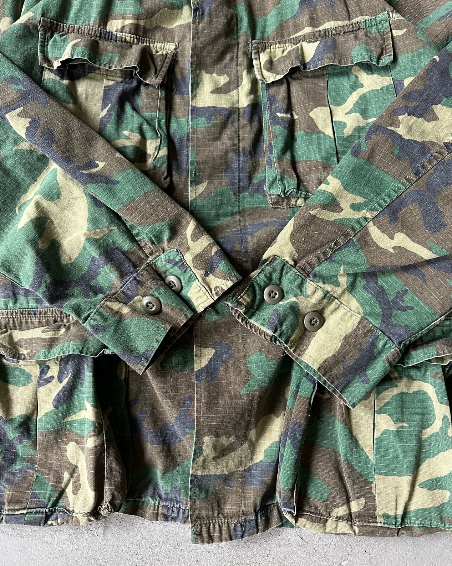 1970s - Camo Military Jungle Overshirt - M/L