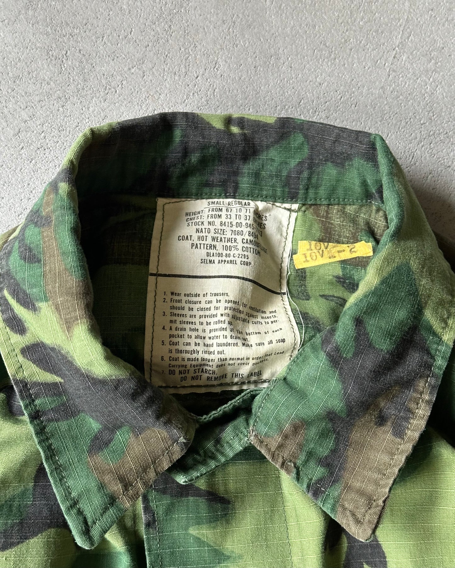 1960s - Camo USMC Jungle Overshirt - S