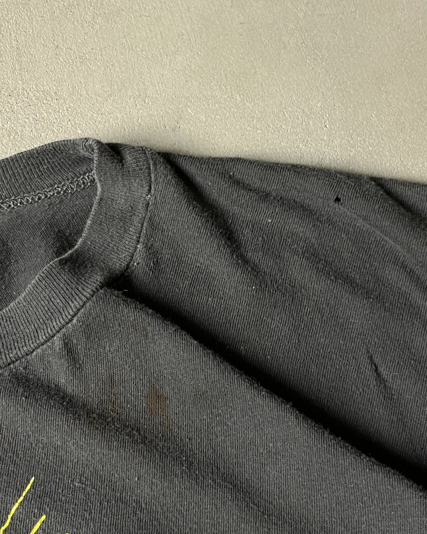 1990s - Distressed Black Paris T-Shirt - M