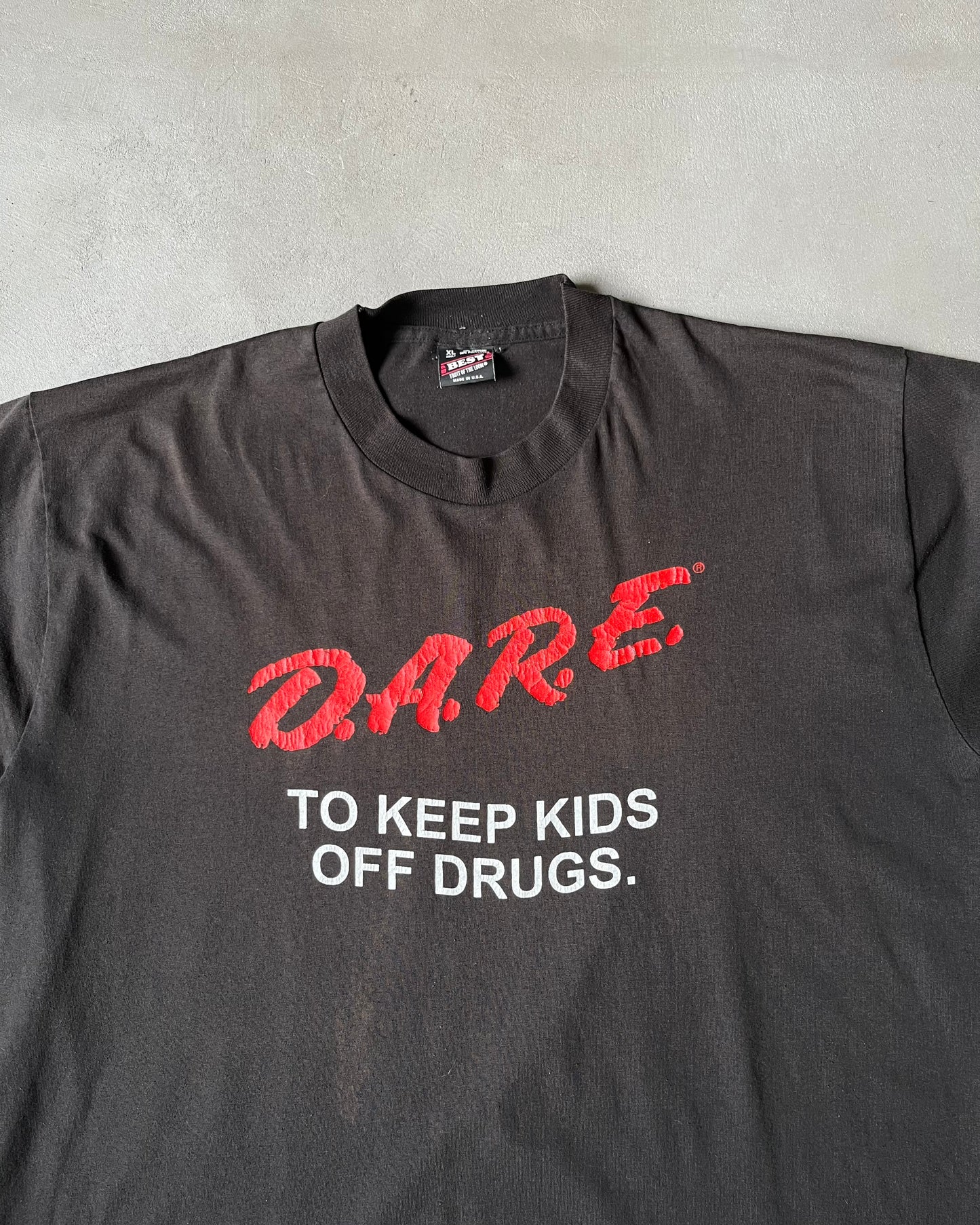 1990s - Black D.A.R.E T-Shirt - L/XL