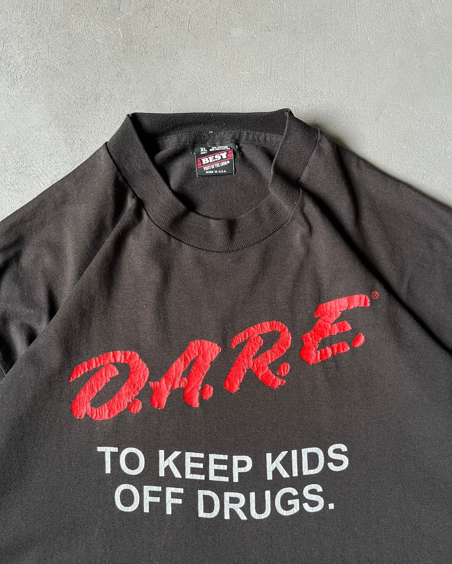 1990s - Black D.A.R.E T-Shirt - L/XL