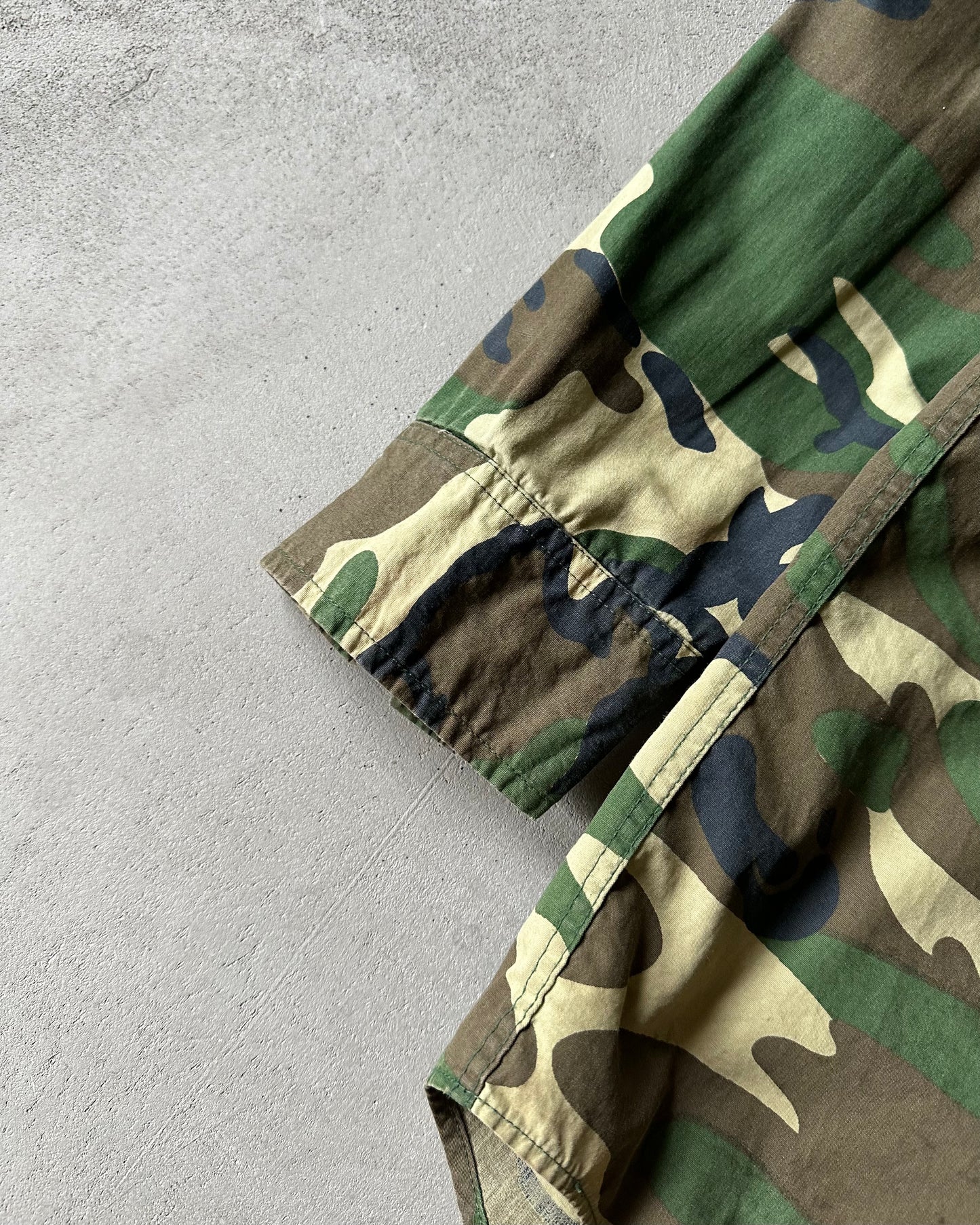 1980s - Distressed Camo Shirt - XL