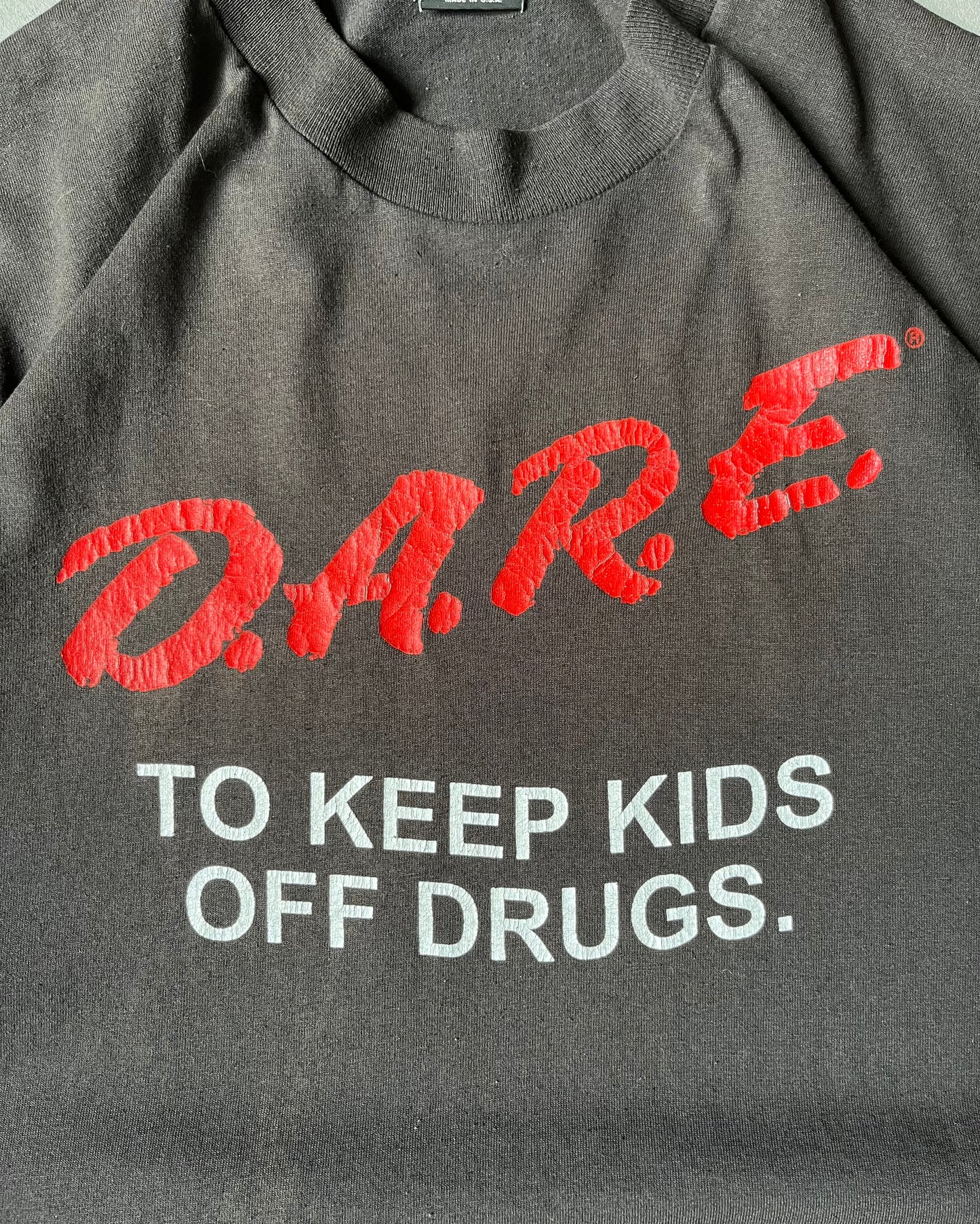 1990s - Black D.A.R.E T-Shirt - L/XL
