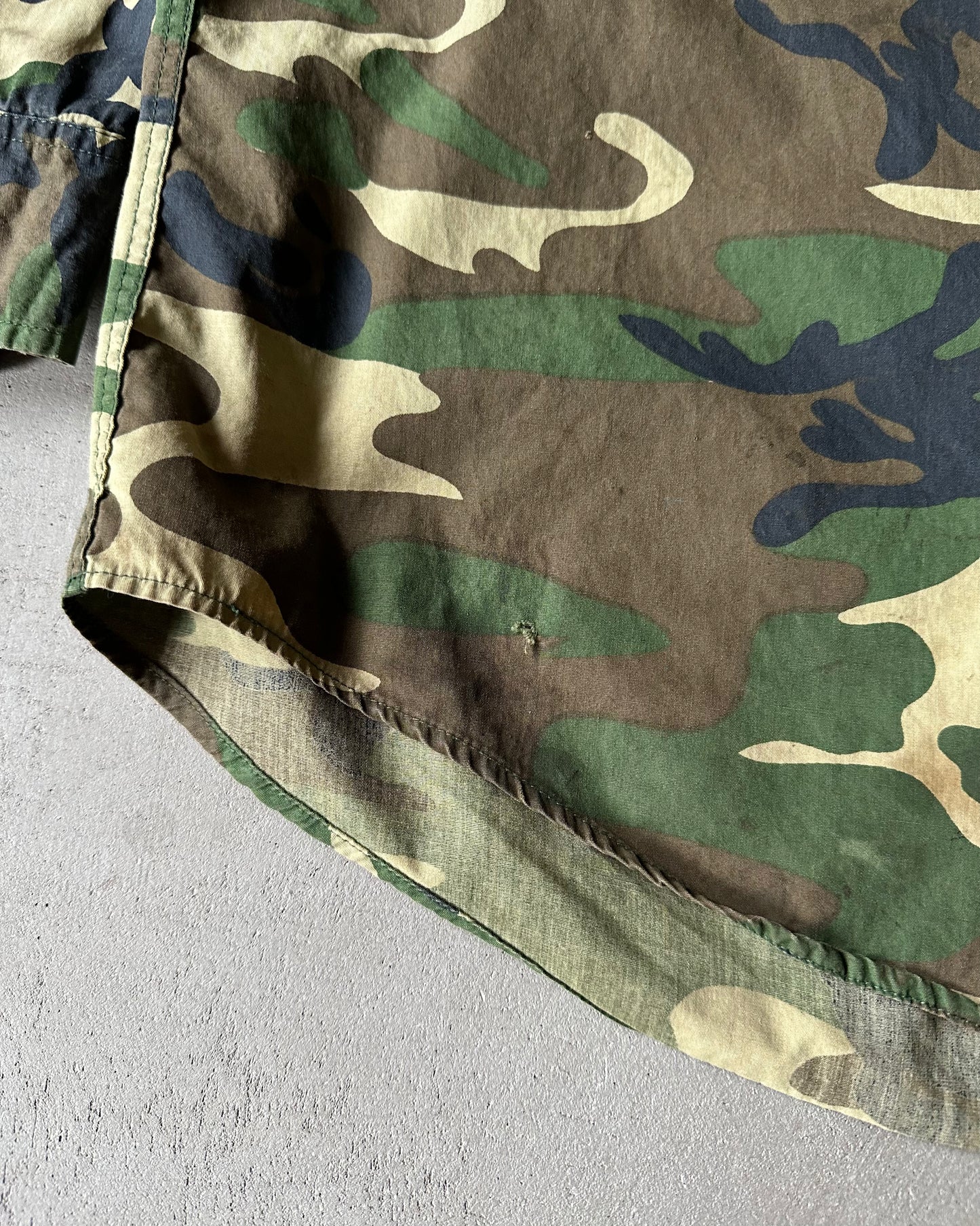 1980s - Distressed Camo Shirt - XL