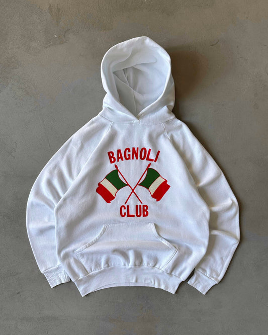 1980s - White "Bagnoli Club" Hoodie - M/L