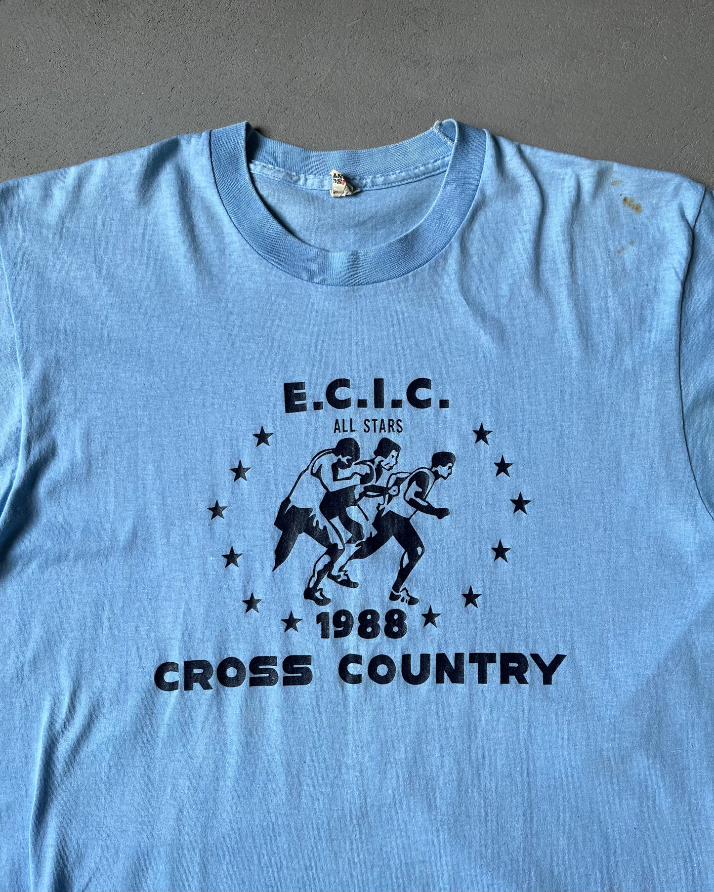 1980s - Baby Blue Cross Country T-Shirt - M