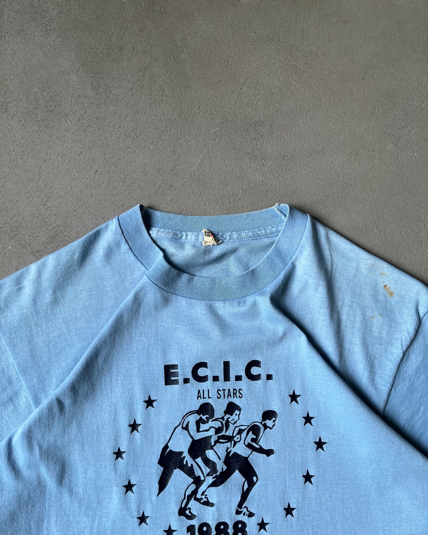 1980s - Baby Blue Cross Country T-Shirt - M