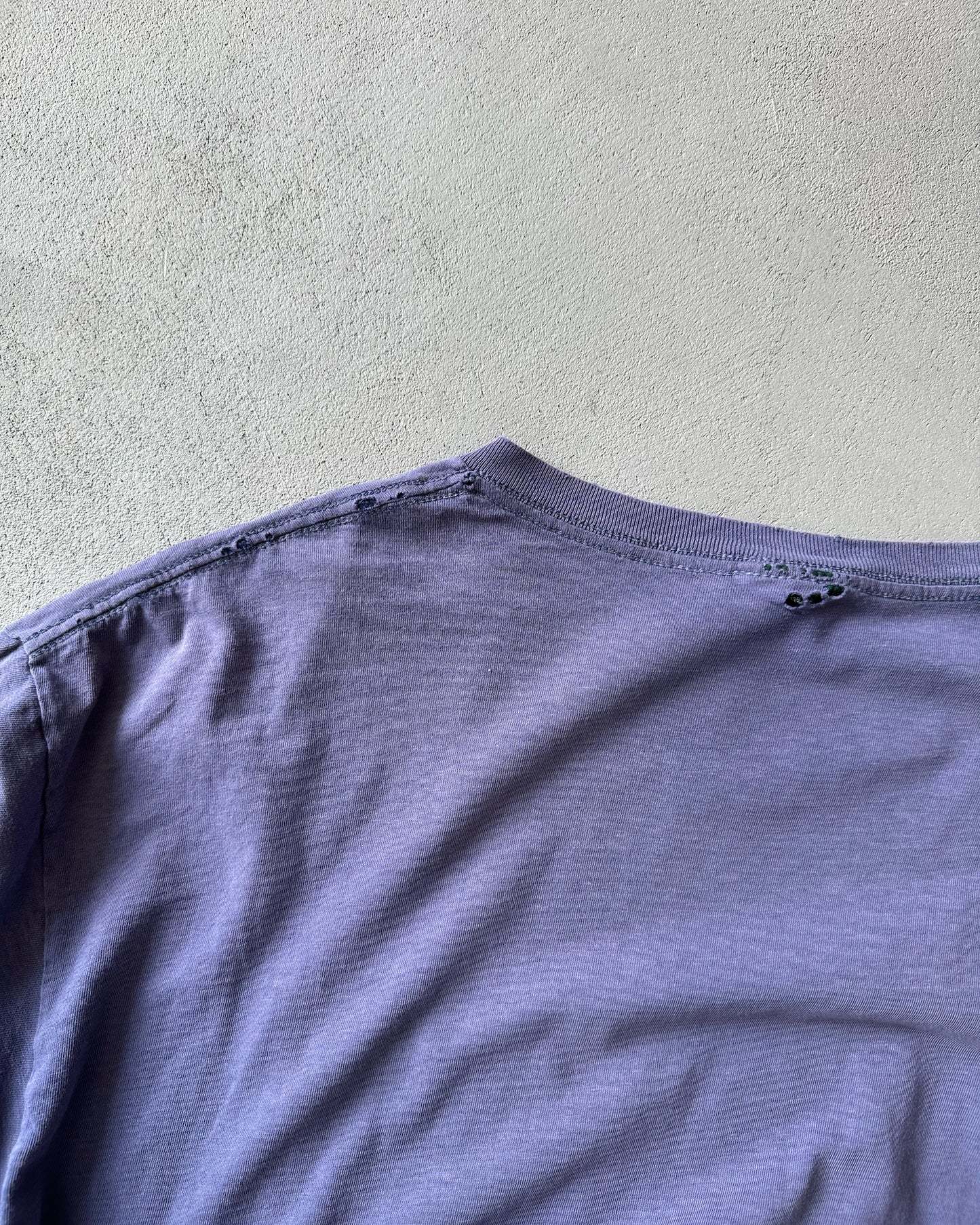 1990s - Distressed Blue Ralph Lauren Pocket T-Shirt - L/XL