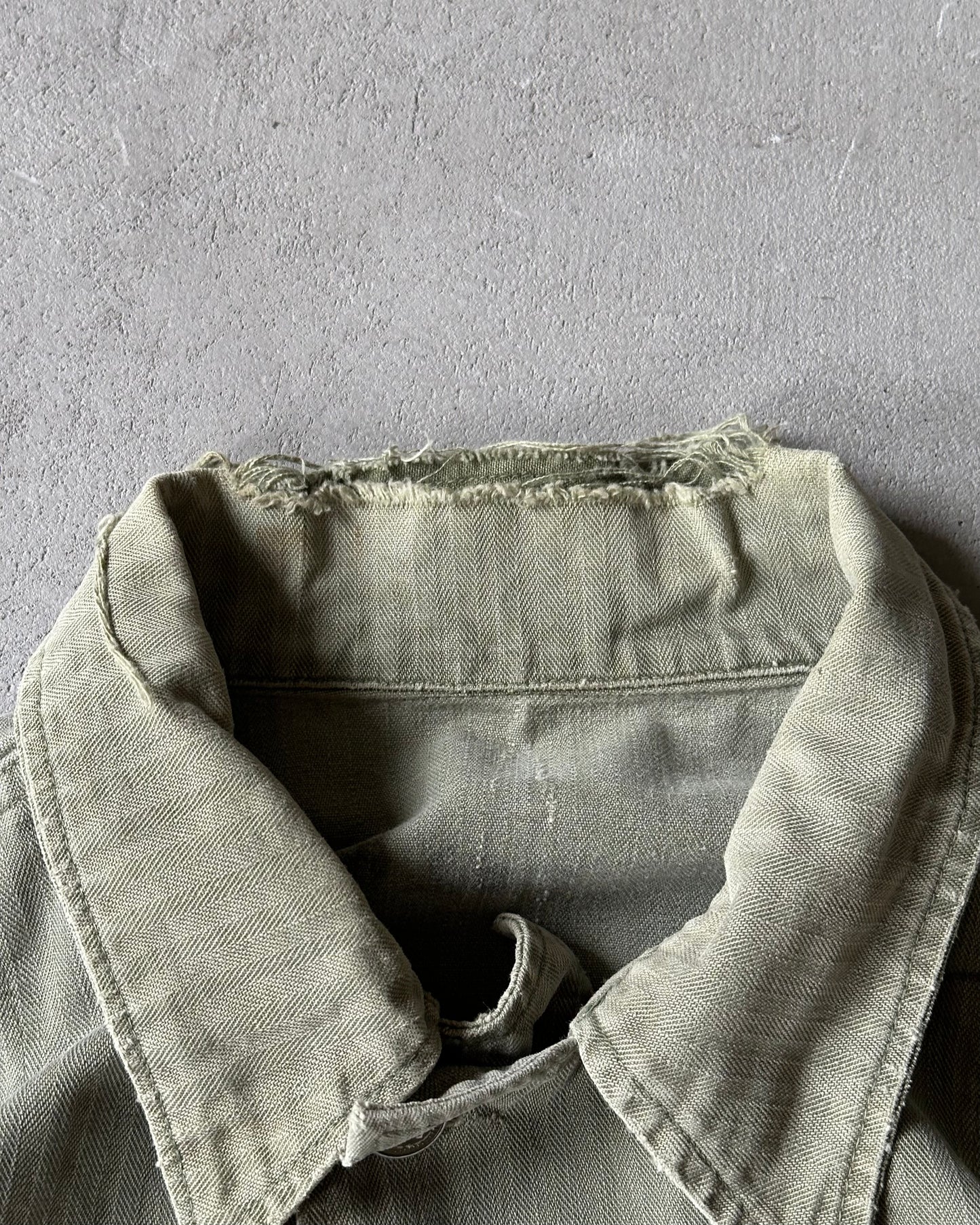 1950s - Distressed HBT 13 Stars Military Shirt - XS