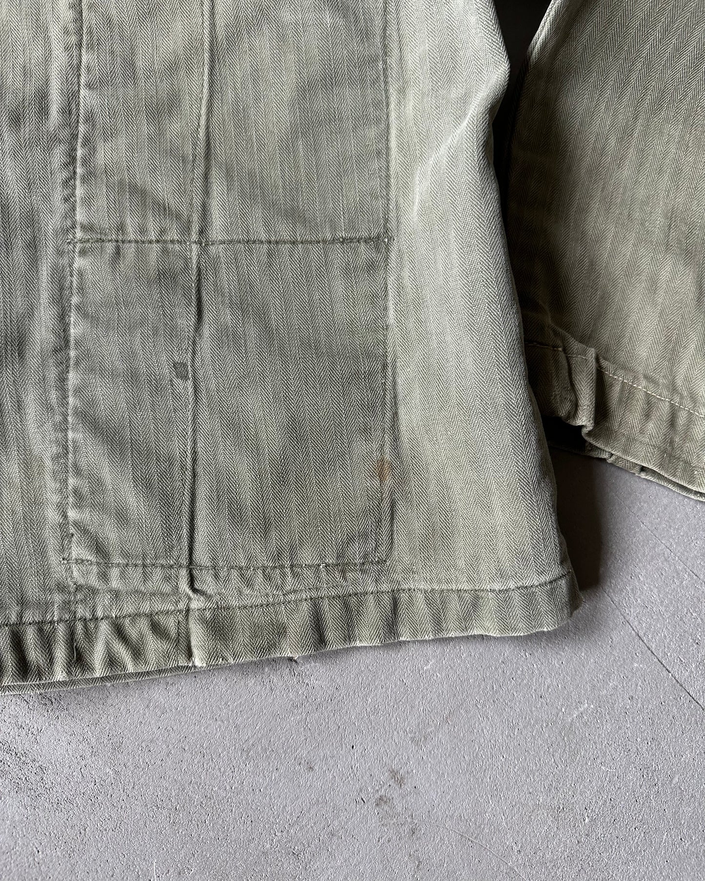 1950s - Distressed HBT 13 Stars Military Shirt - XS