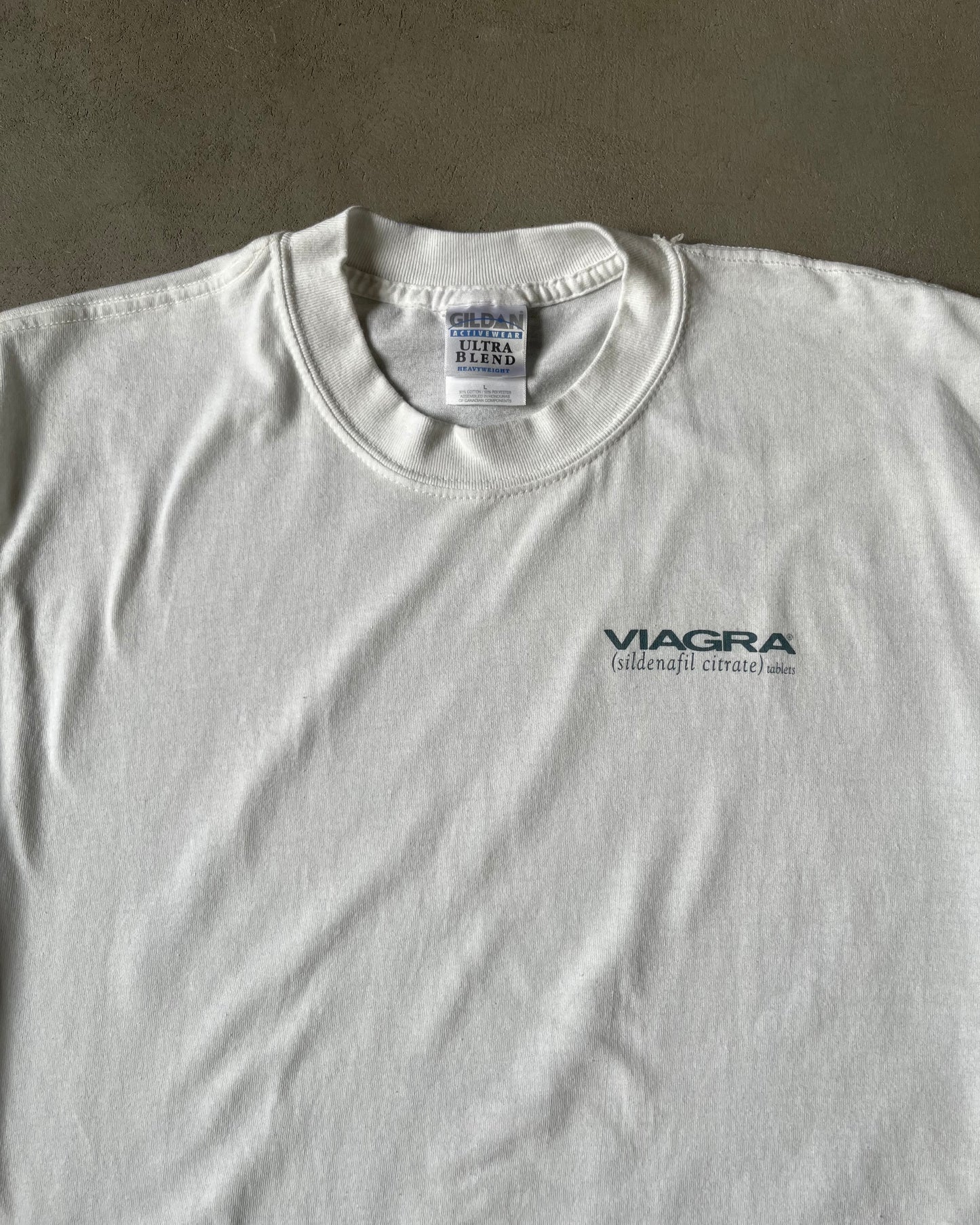 1990s - White Viagra T-Shirt - L