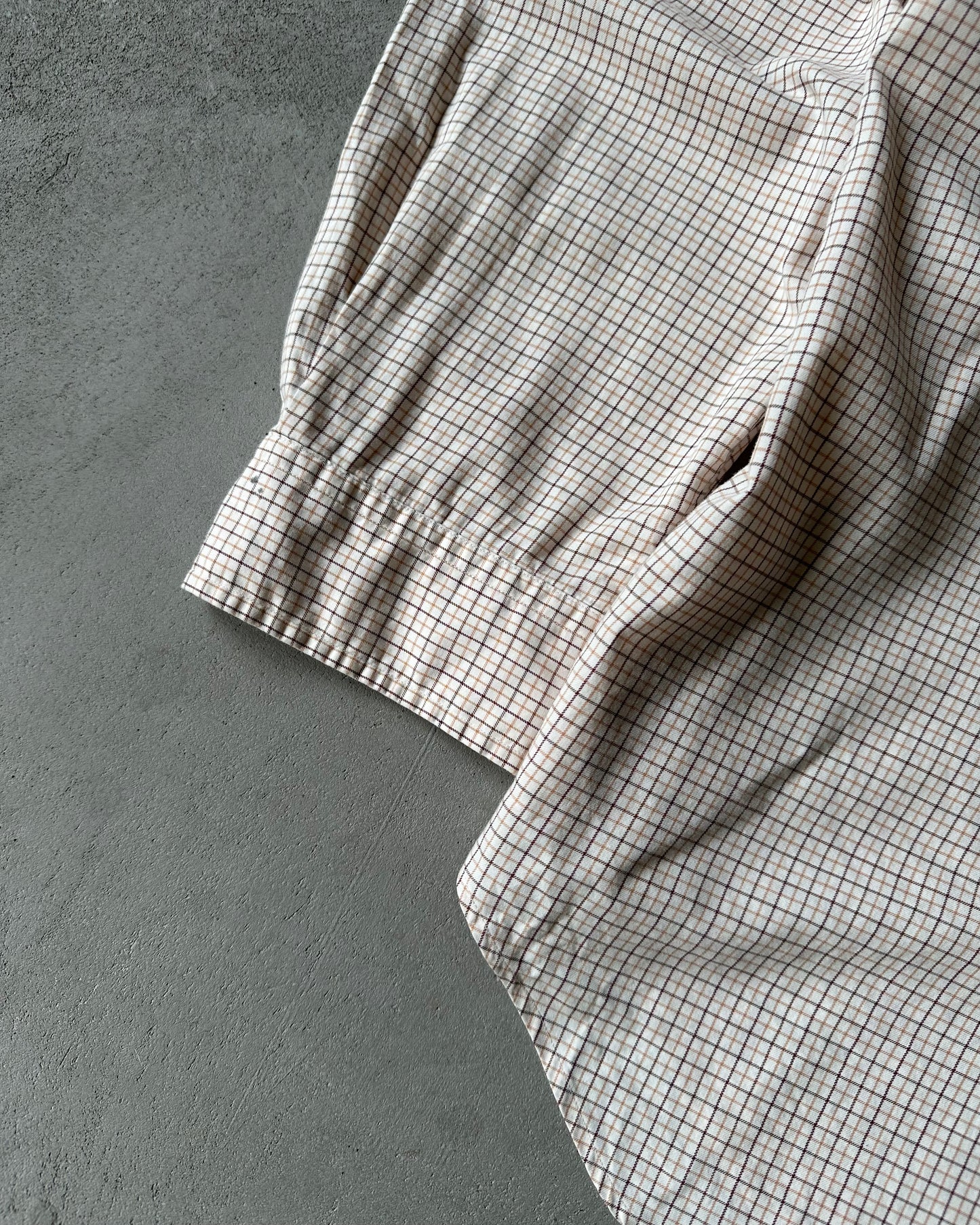 1990s - White/Orange Ralph Lauren Plaid Shirt - XL/XXL