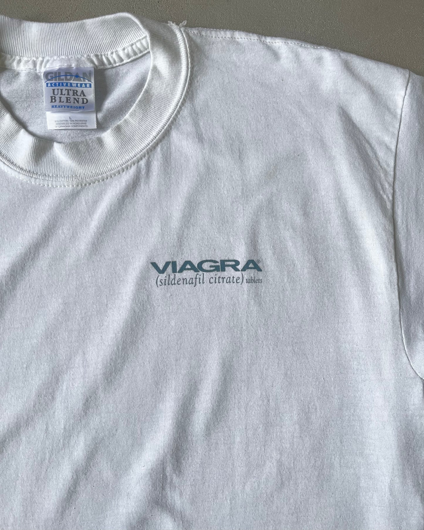 1990s - White Viagra T-Shirt - L
