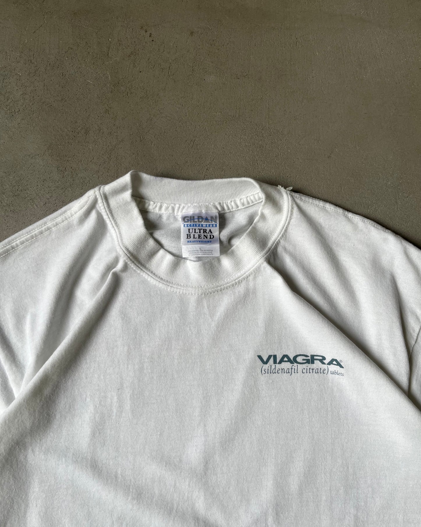 1990s - White Viagra T-Shirt - L