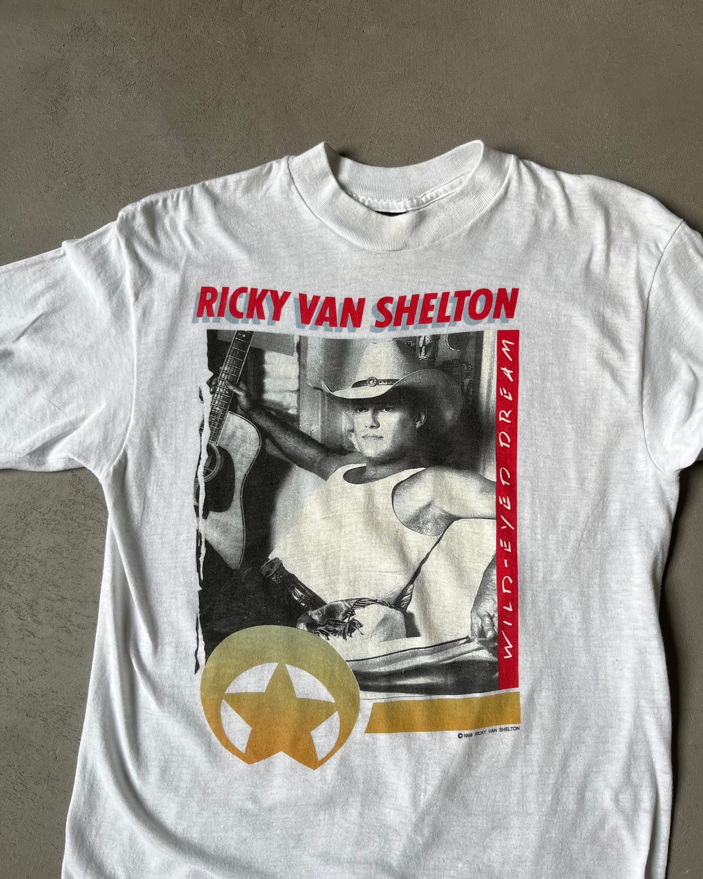 1980s - White Ricky Van Shelton T-Shirt - XS