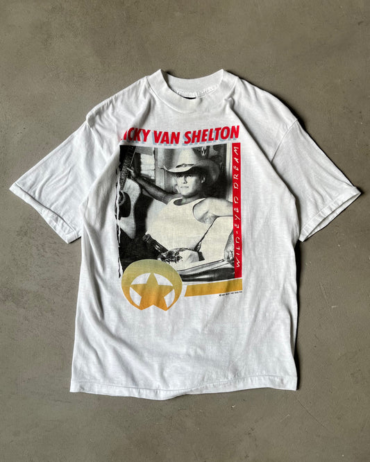 1980s - White Ricky Van Shelton T-Shirt - XS