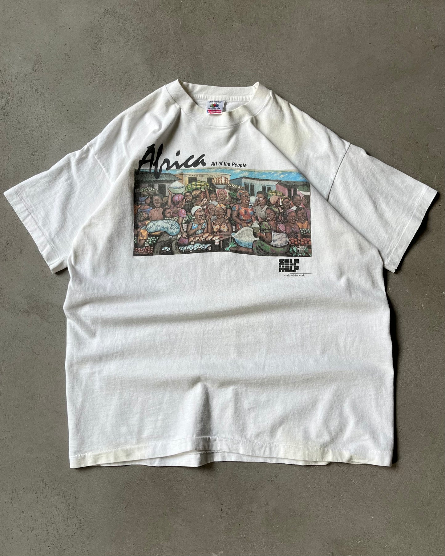1990s - White Africa Art Of The People T-Shirt - XL
