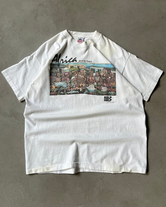 1990s - White Africa Art Of The People T-Shirt - XL