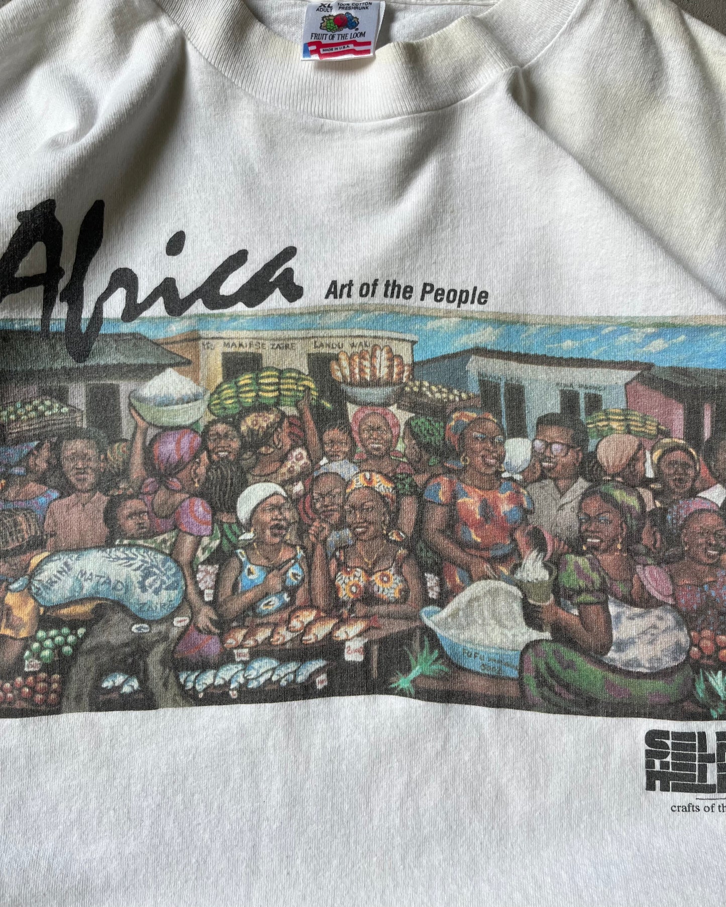 1990s - White Africa Art Of The People T-Shirt - XL