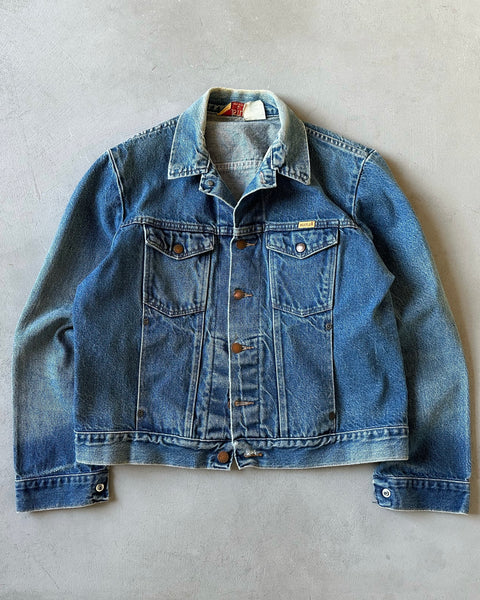 1980s - Faded Rustler Jeans Jacket - S/M