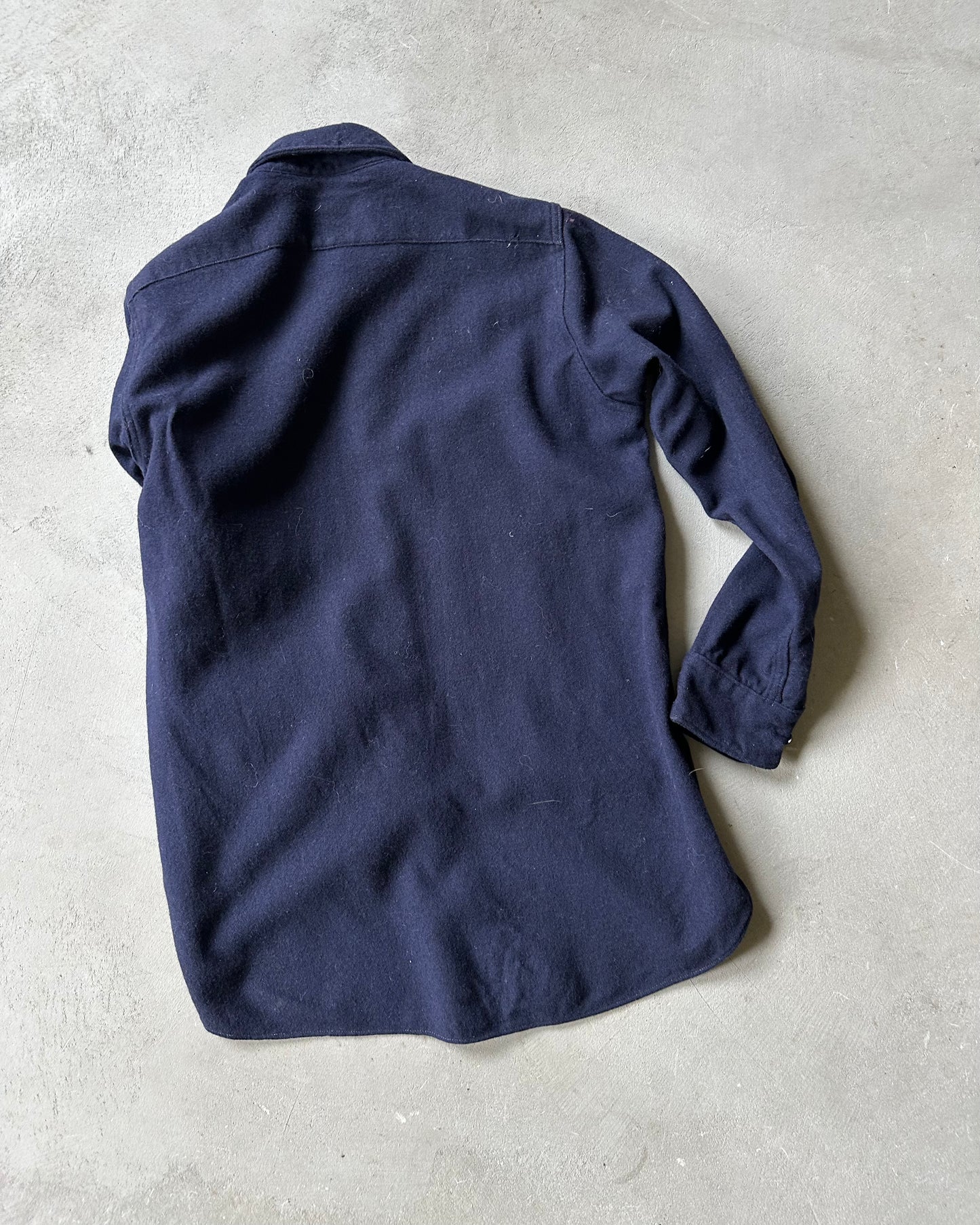 1950s - Navy L.L.Bean Wool Shirt - S